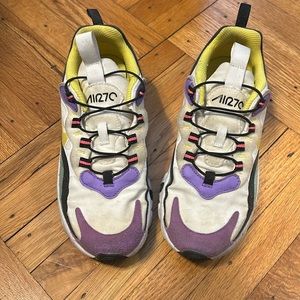 Nike Air 70 multicolored ( white, black, purple, yellow, teal) size 3 youth.